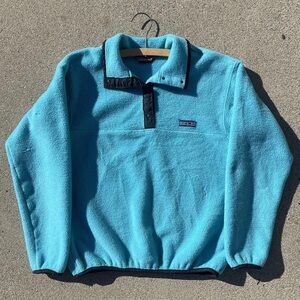 Patagonia Aqua Blue Long Sleeve Fleece Pullover